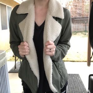 Military Green + Sherpa Jacket